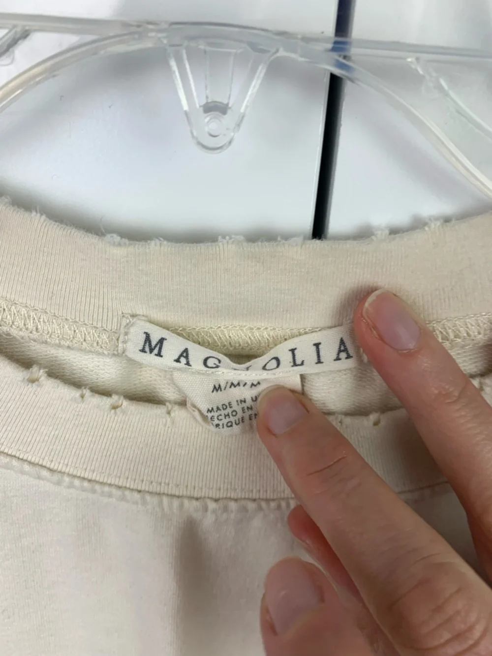 Magnolia Johanna Gaines Womens MEDIUM Crew Neck SILOS Sweatshirt IVORY - Picture 4 of 6